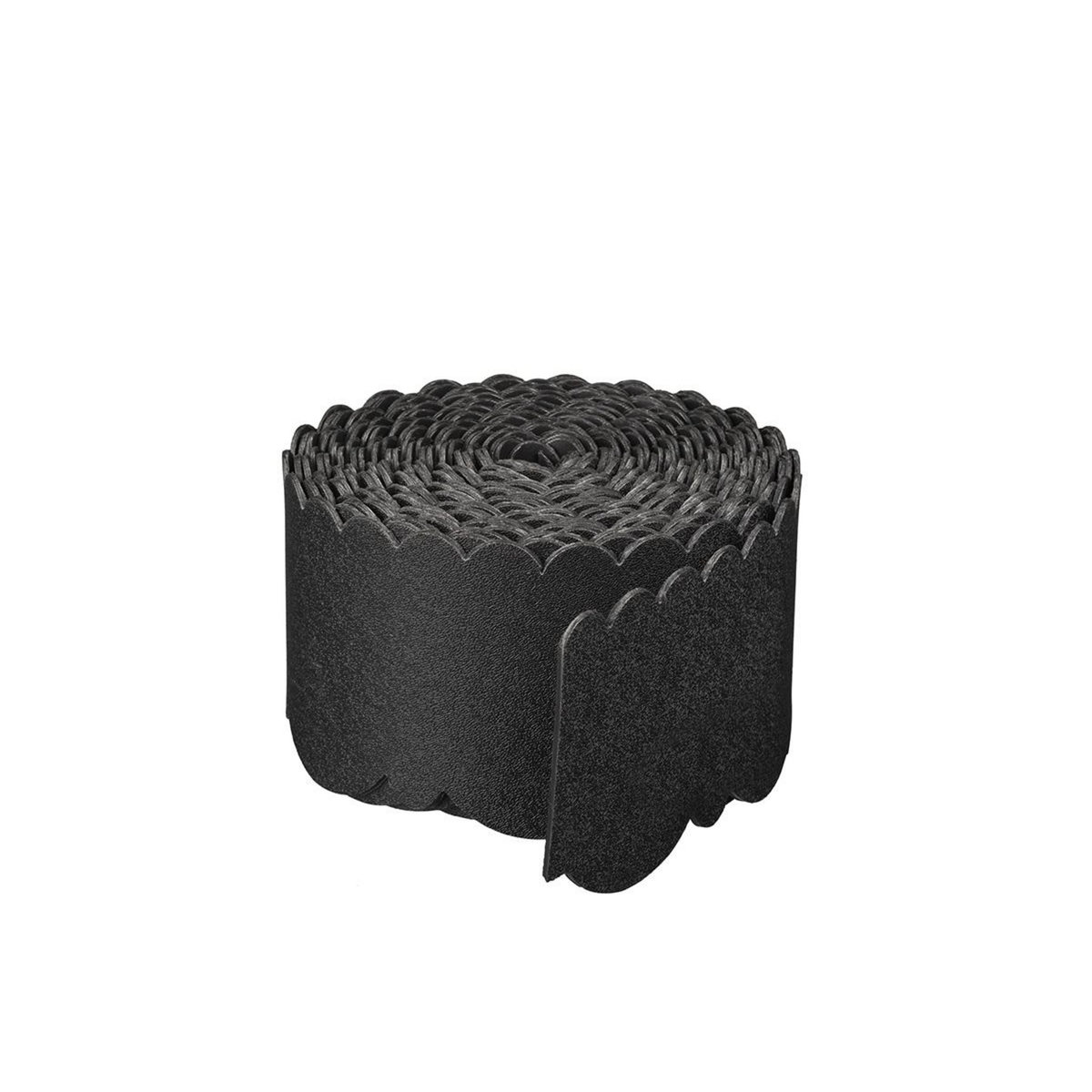 NATURE Bordure de jardin décorative Nature 2 motifs en PE recyclé, 12 x H13 cm, coloris noir