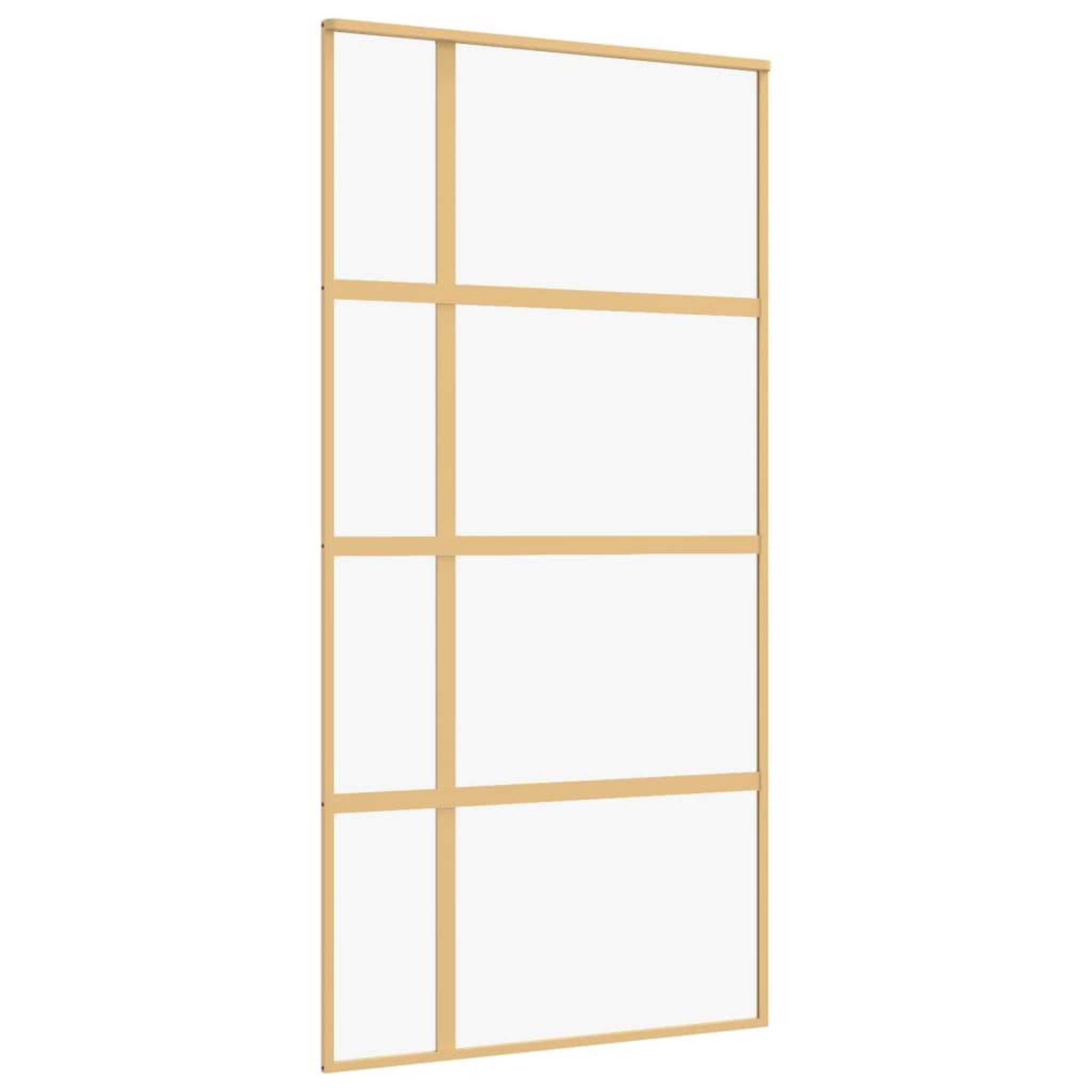 Voir la diapositive 2 : VIDAXL Porte coulissante dore 102,5x205cm verre ESG clair et aluminium