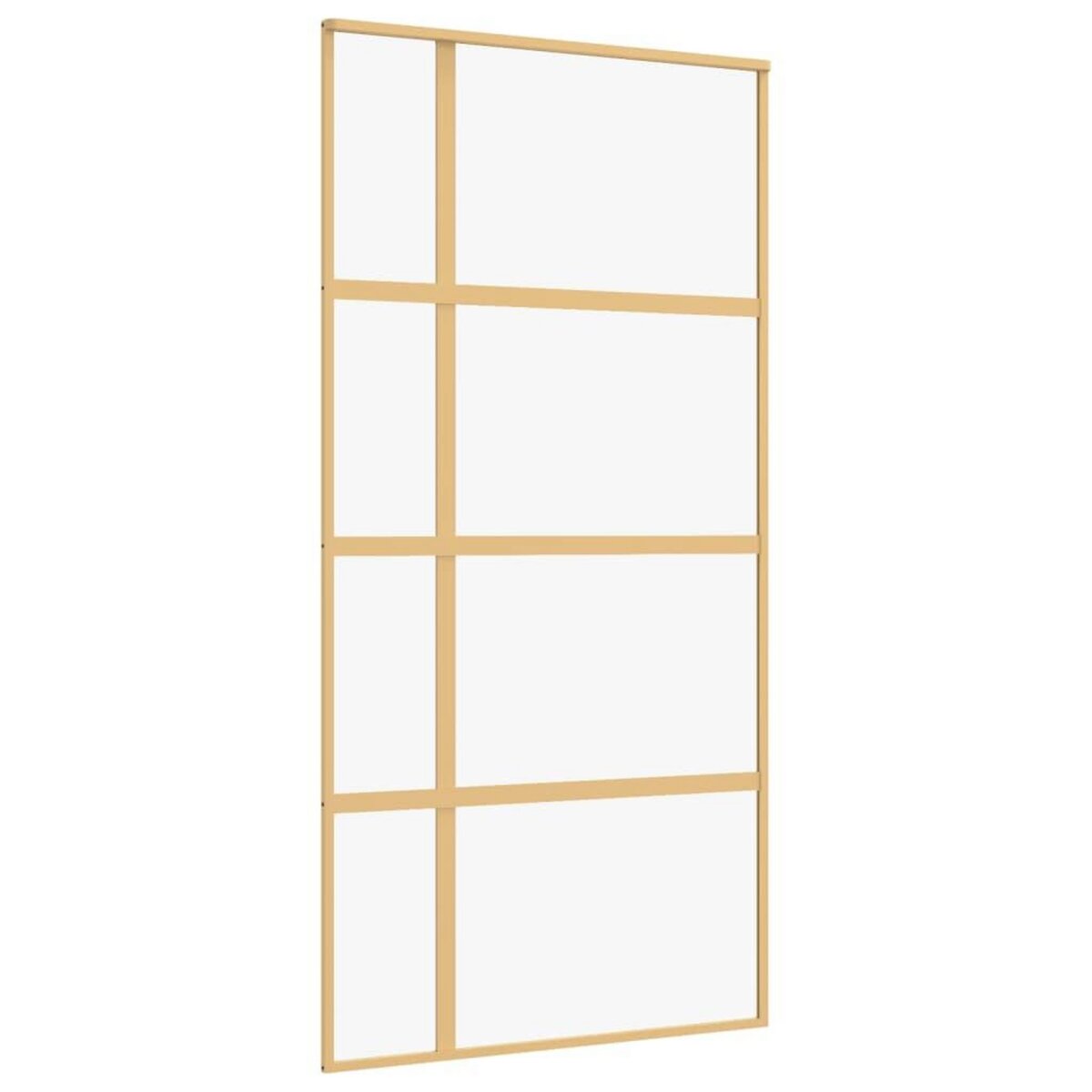 VIDAXL Porte coulissante dore 102,5x205cm verre ESG clair et aluminium
