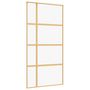 Voir la diapositive 2 : VIDAXL Porte coulissante dore 102,5x205cm verre ESG clair et aluminium