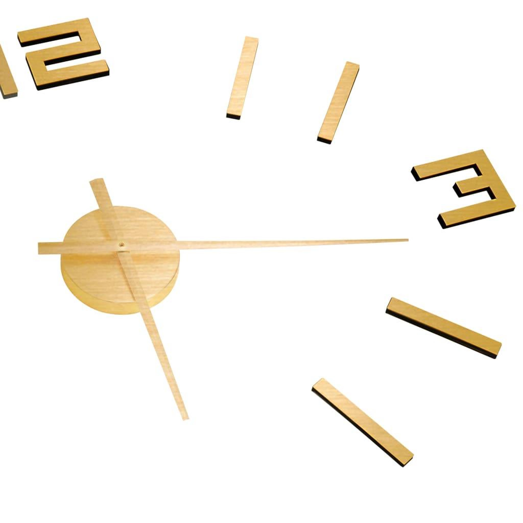 Voir la diapositive 4 : VIDAXL Horloge murale 3D Design moderne Dore 100 cm XXL