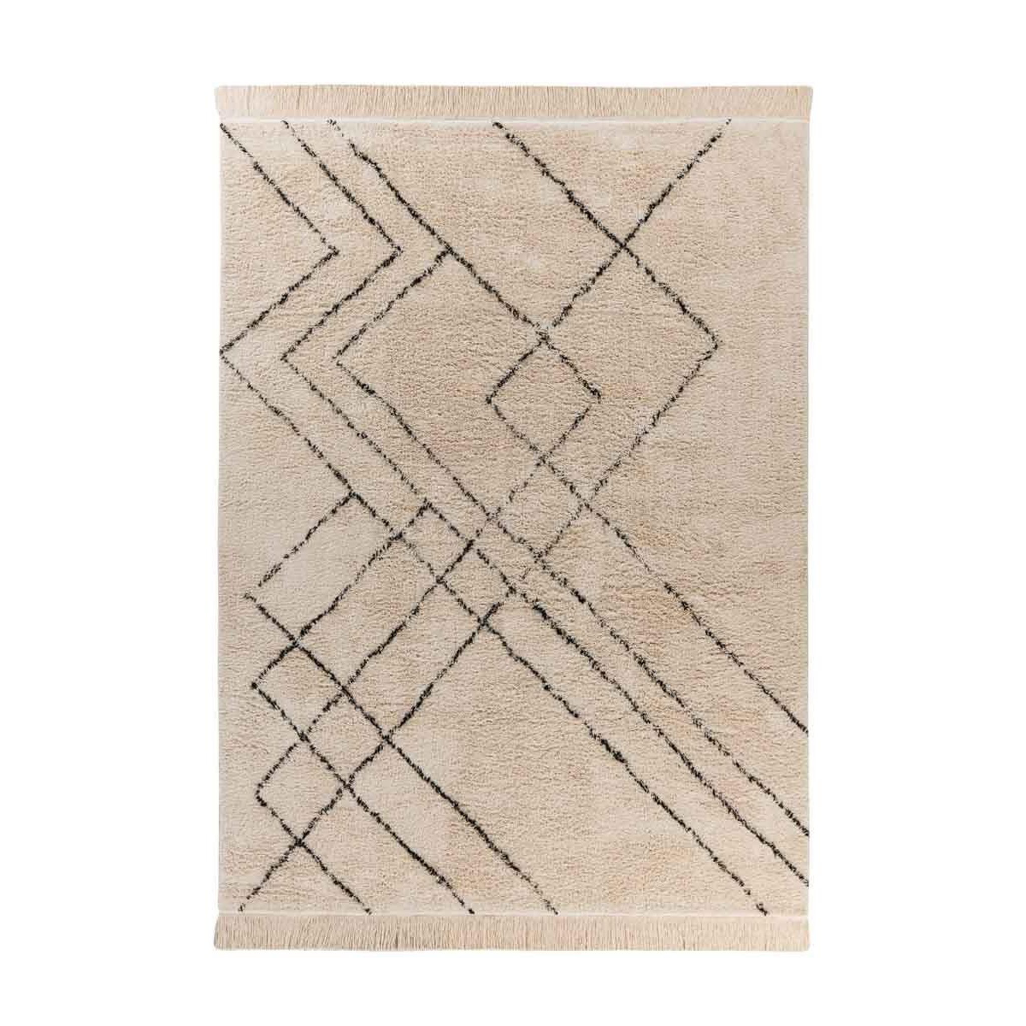 Voir la diapositive 1 : Paris Prix Tapis Tufté à la Main Ethnique  Mylen VI  Beige & Noir