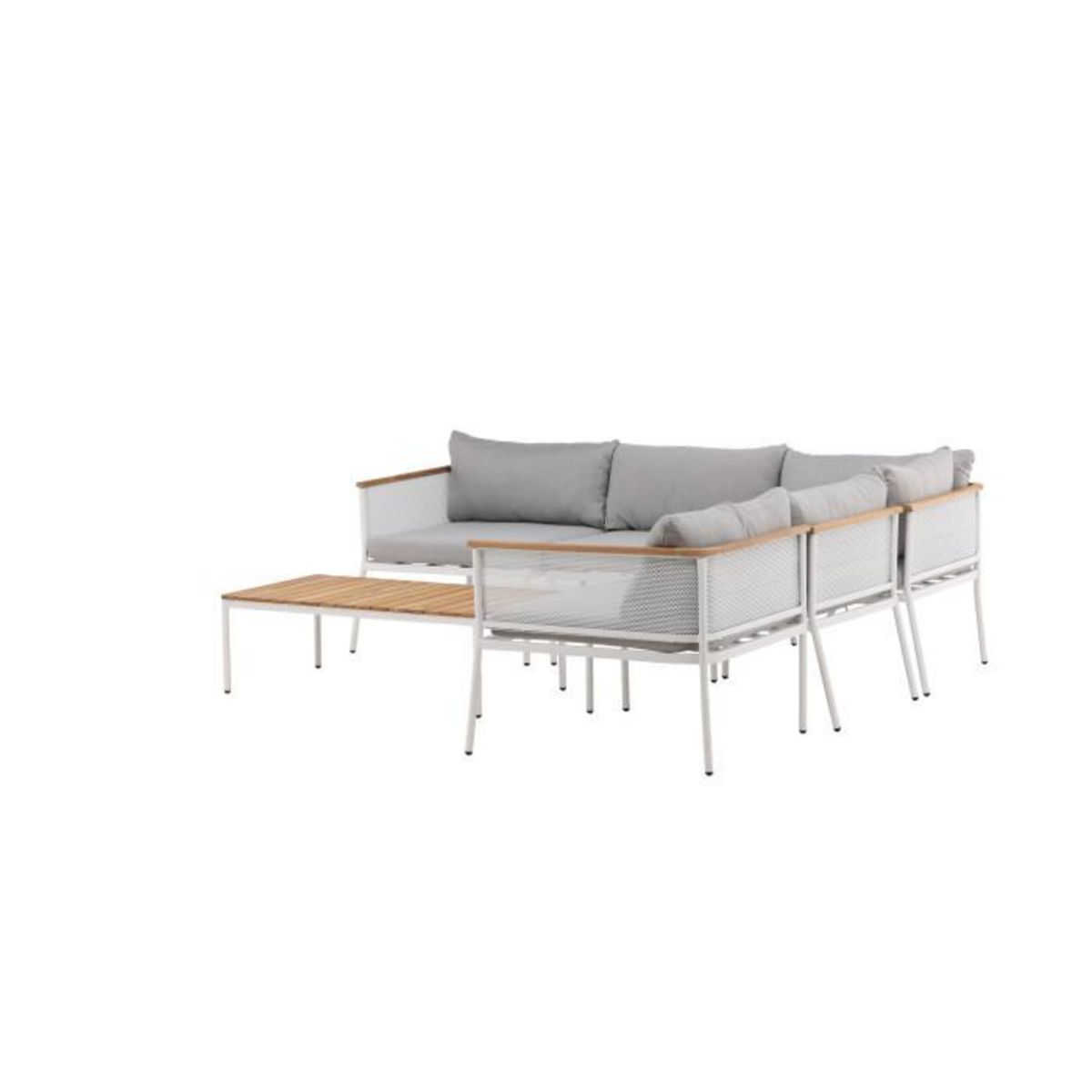 Paris Prix Salon d'Angle de Jardin  Nettan  233cm Blanc