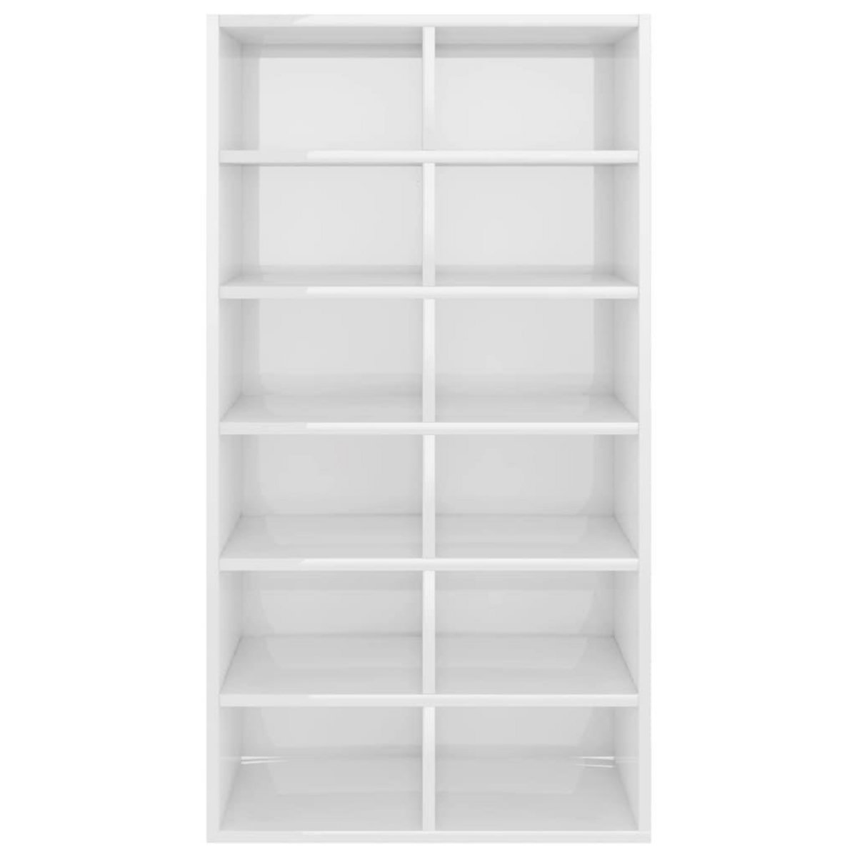 VIDAXL Etagere a chaussures Blanc brillant 54x34x100,5 cm