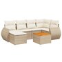 Voir la diapositive 2 : VIDAXL Salon de jardin avec coussins 7 pcs beige resine tressee