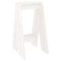 Voir la diapositive 4 : VIDAXL Tabourets lot de 2 blanc 40x40x75 cm bois massif de pin