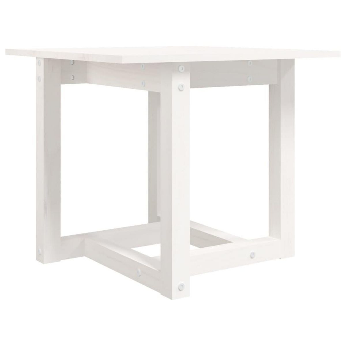 VIDAXL Table basse Blanc 50x50x45 cm Bois massif de pin