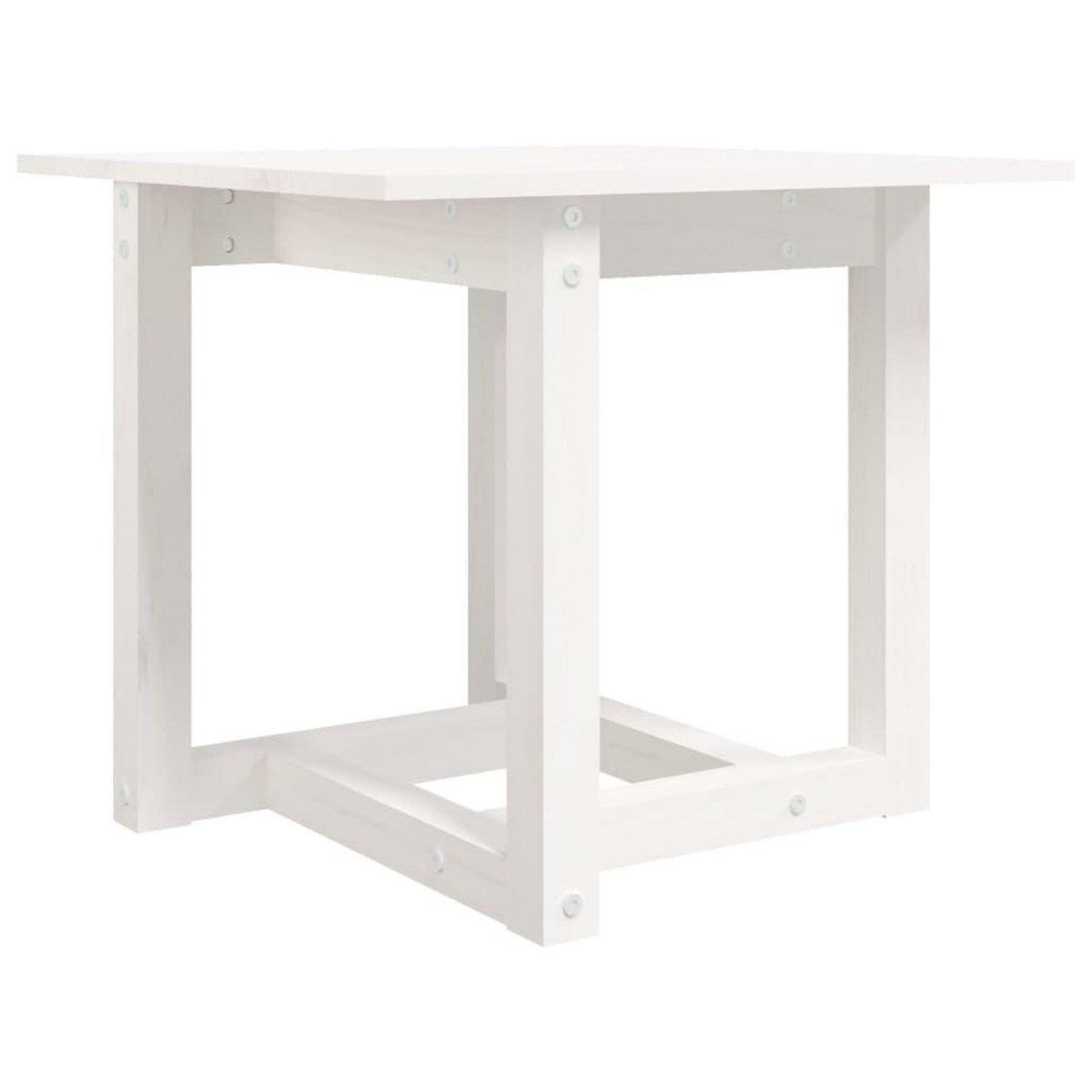 VIDAXL Table basse Blanc 50x50x45 cm Bois massif de pin