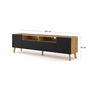 Voir la diapositive 6 : BEST MOBILIER Velato - meuble tv - effet bois et noir - 195 cm