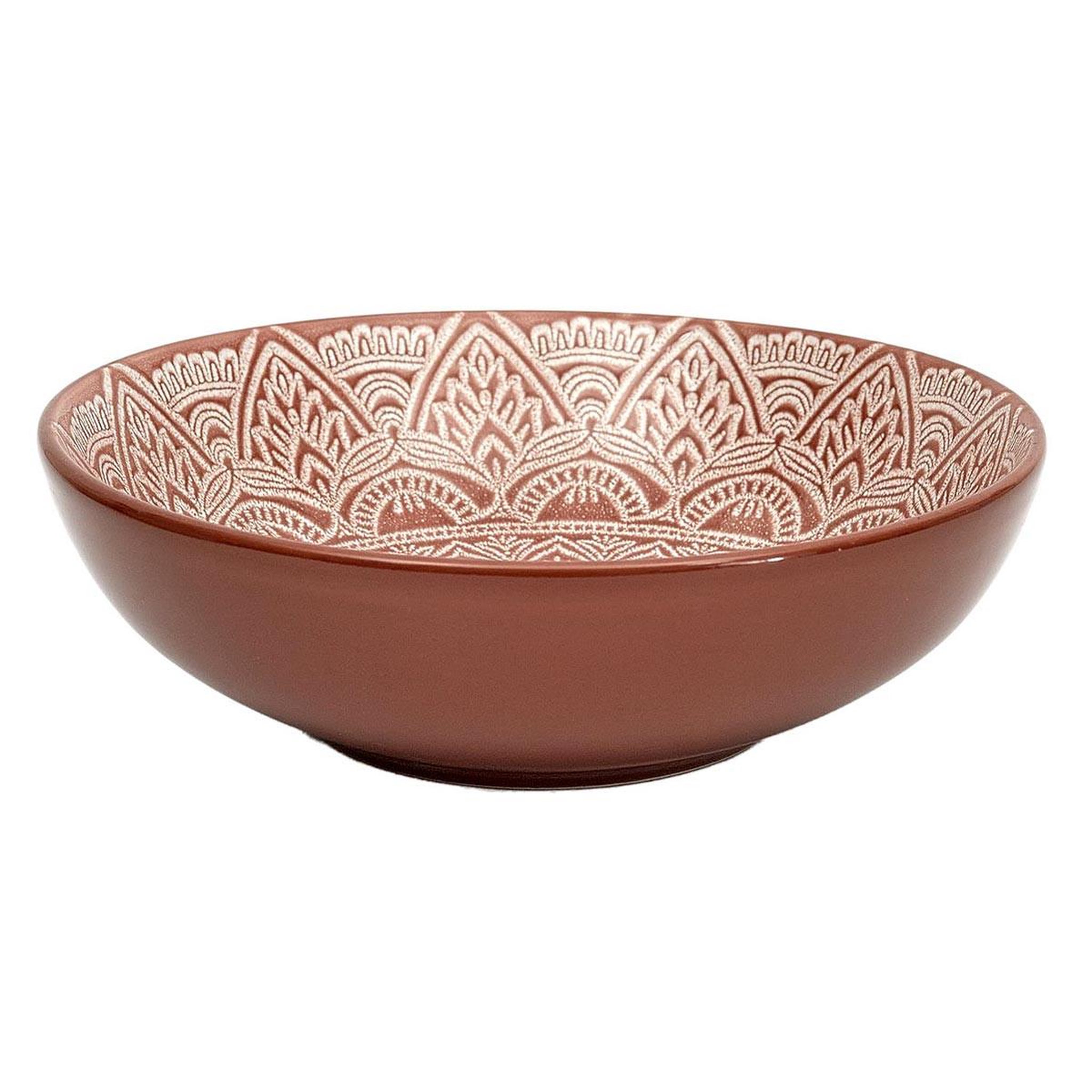 The Home Deco Factory Lot de 6 assiettes creuses  sahara  18cm terracotta