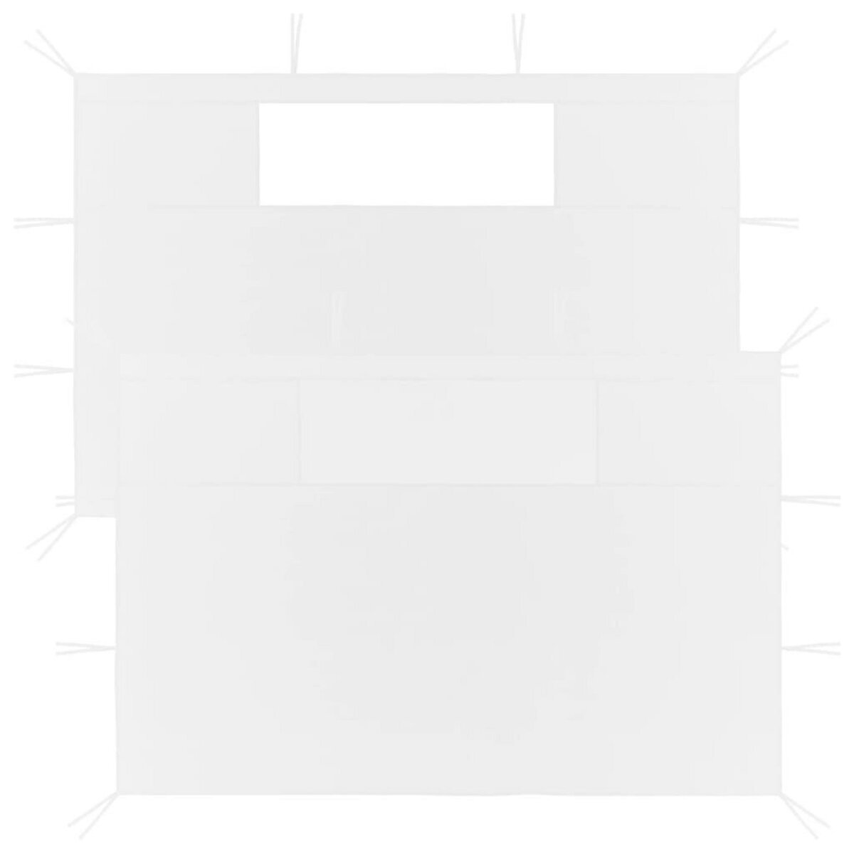 VIDAXL Parois laterales de belvedere avec fenetres 2 pcs Blanc