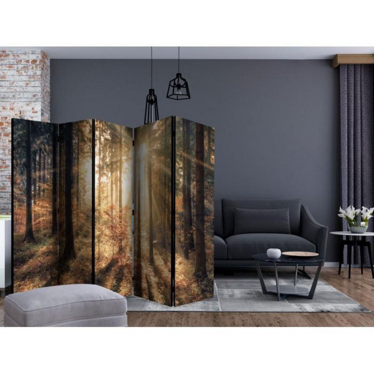 Paris Prix Paravent 5 Volets  Autumnal Forest II  172x225cm