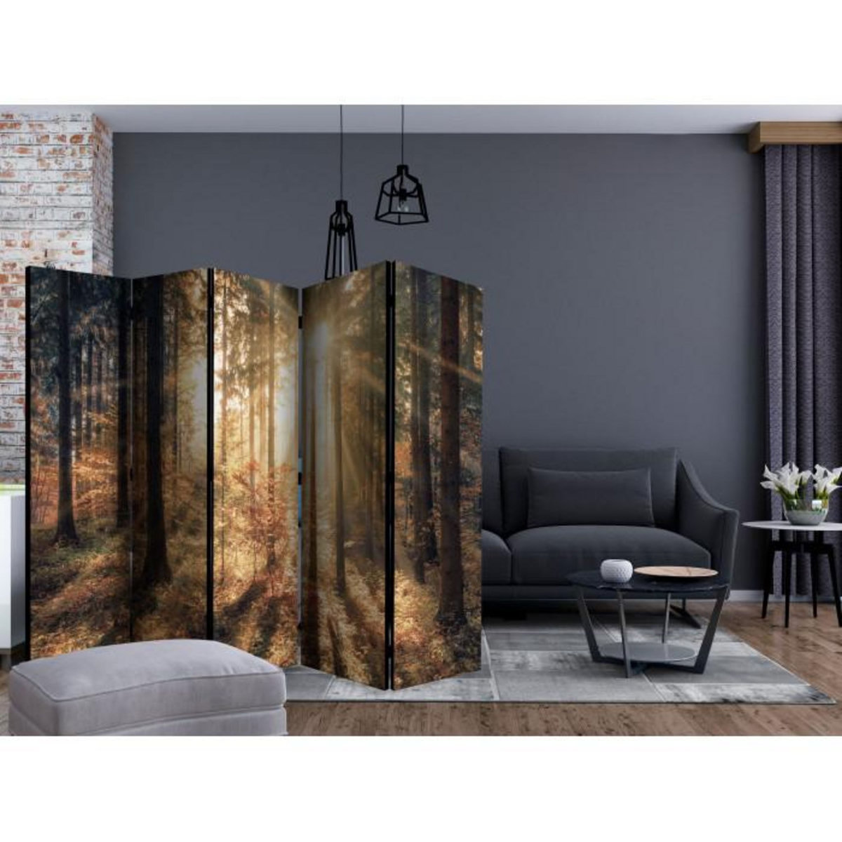 Paris Prix Paravent 5 Volets  Autumnal Forest II  172x225cm