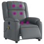Voir la diapositive 3 : VIDAXL Fauteuil de massage inclinable electrique gris similicuir