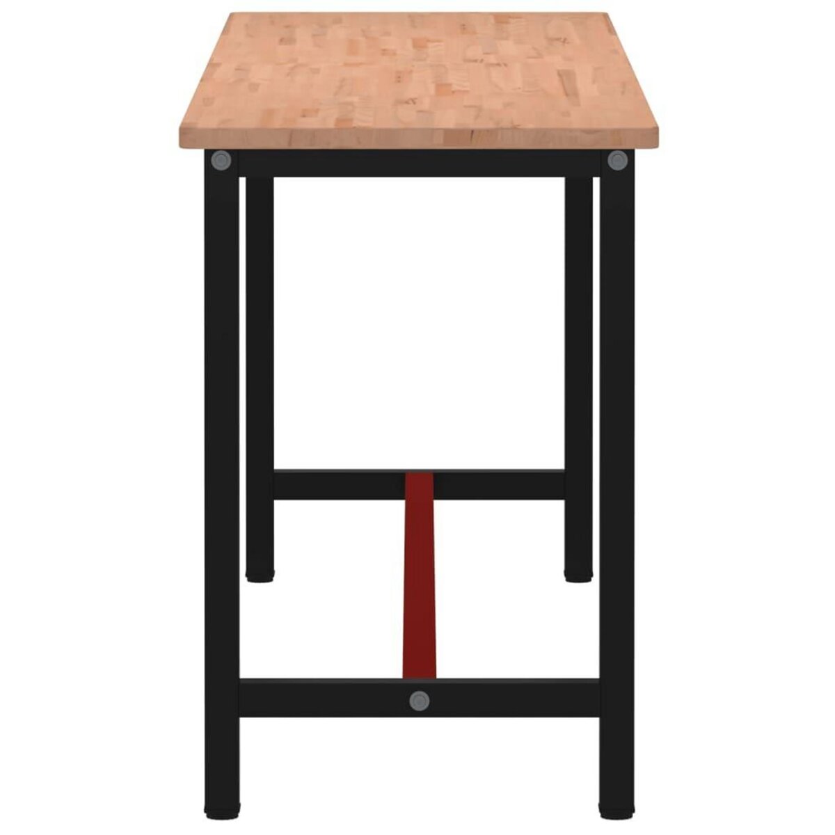 VIDAXL Etabli 200x55x81,5 cm bois massif de hetre et metal