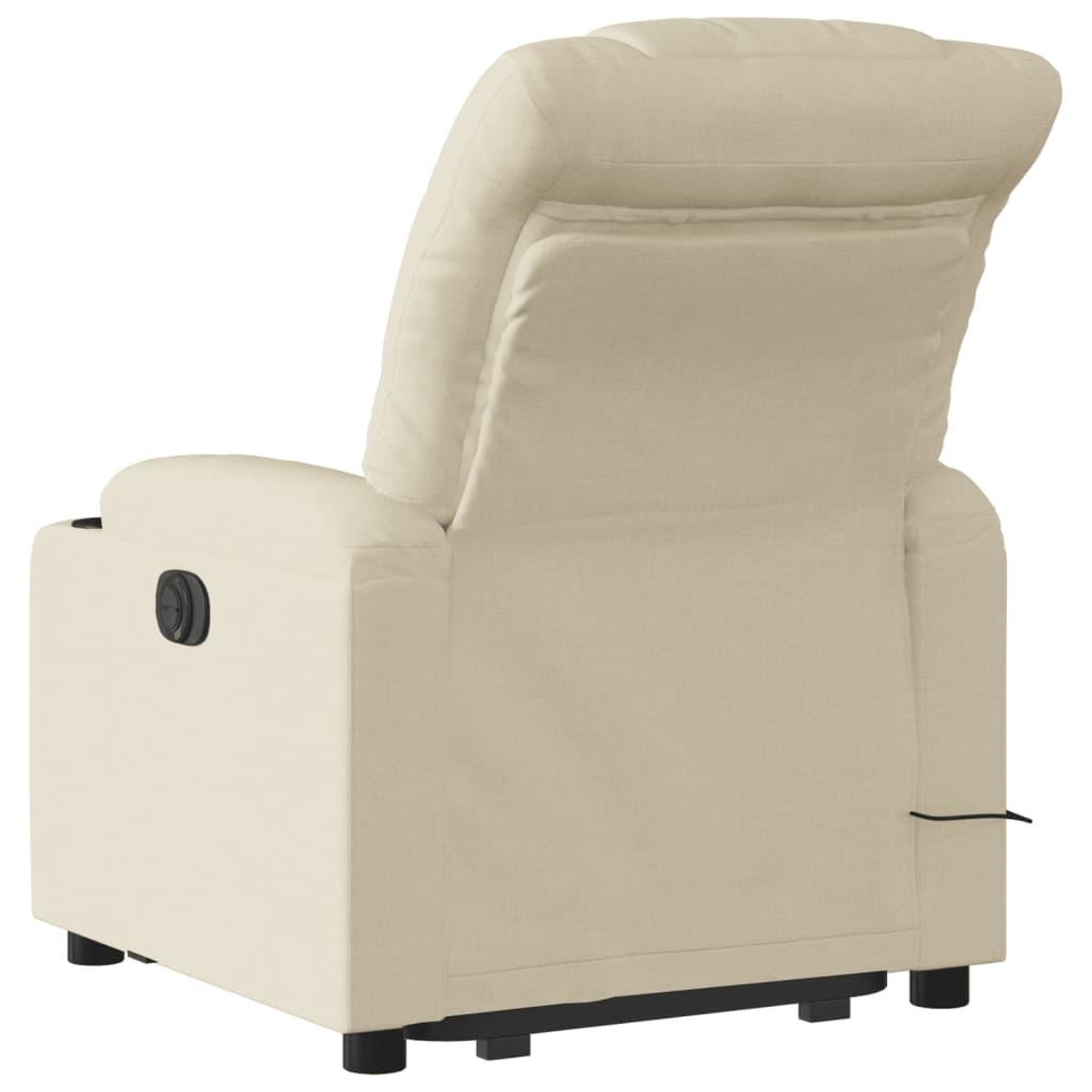 Voir la diapositive 5 : VIDAXL Fauteuil inclinable de massage Creme Tissu
