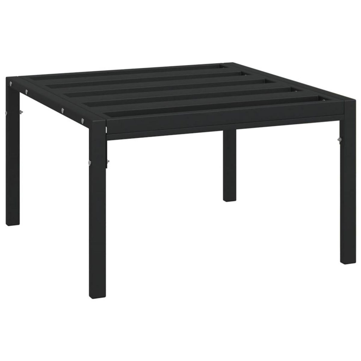 VIDAXL Table basse de jardin noir 60x60x35 cm acier