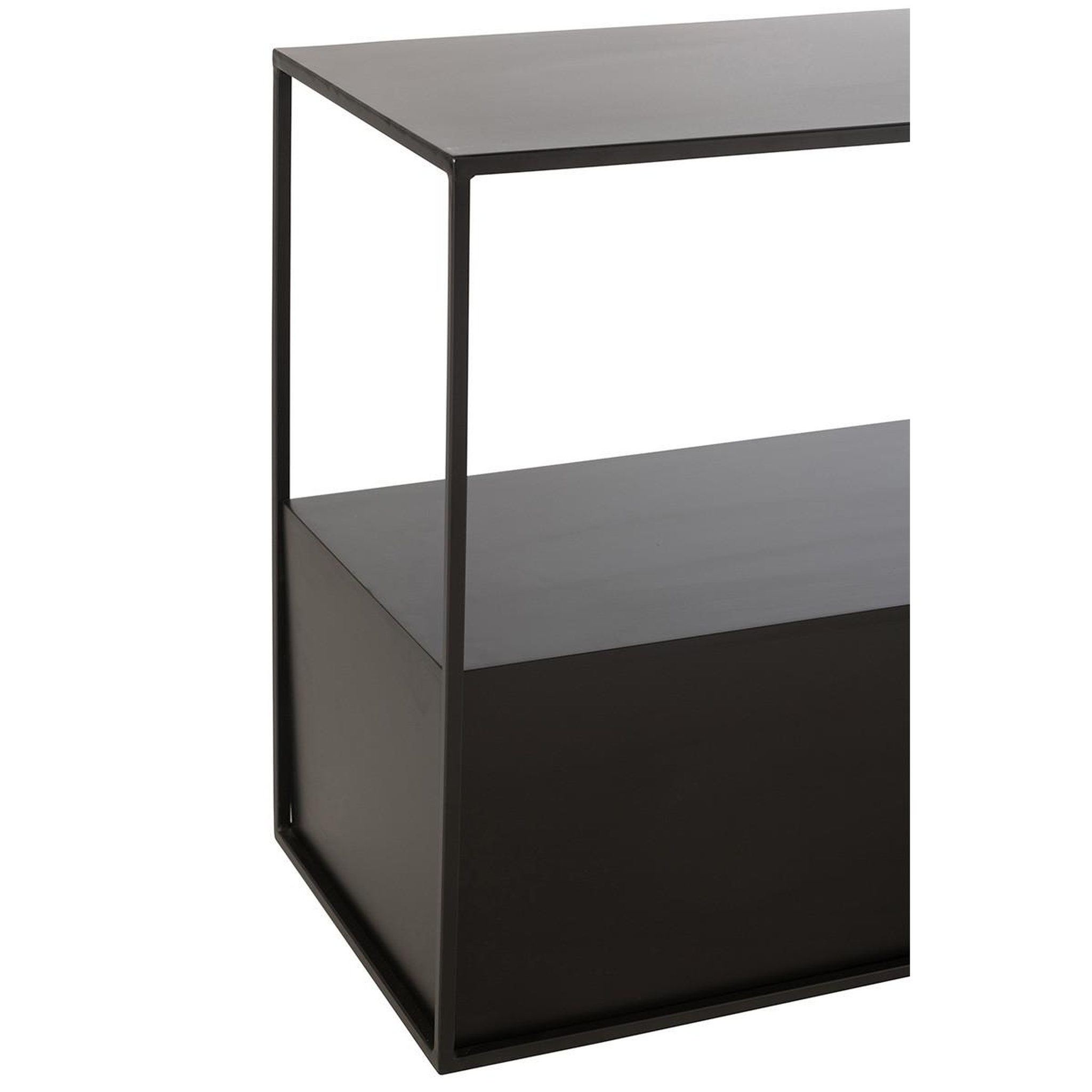 Voir la diapositive 4 : J-LINE Table d'appoint en métal  maryanne  57cm noir