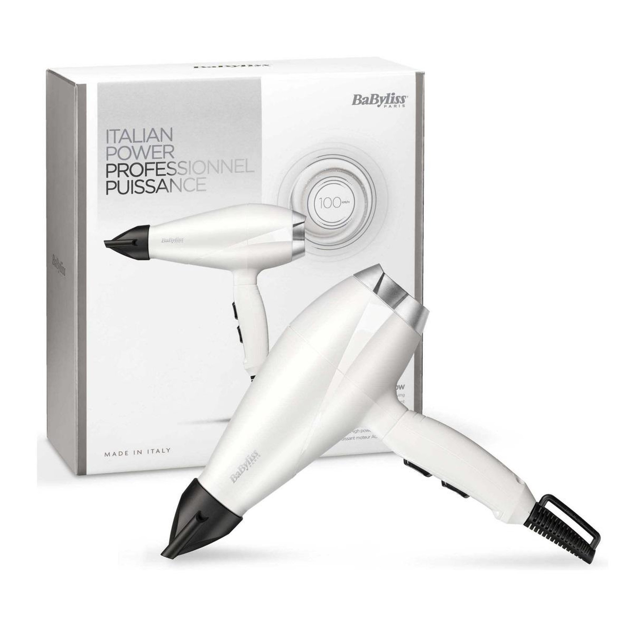 Voir la diapositive 3 : BABYLISS Sèche-cheveux 2000w blanc - 6704we