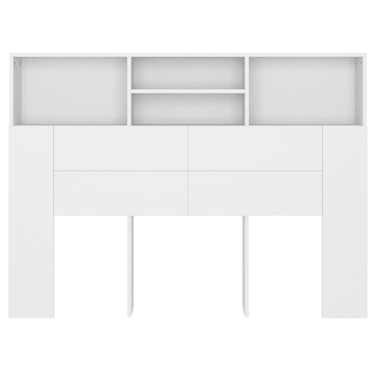 VIDAXL Armoire de tete de lit Blanc 140x19x103,5 cm