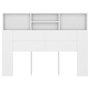 Voir la diapositive 5 : VIDAXL Armoire de tete de lit Blanc 140x19x103,5 cm