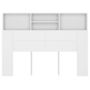 Voir la diapositive 5 : VIDAXL Armoire de tete de lit Blanc 140x19x103,5 cm