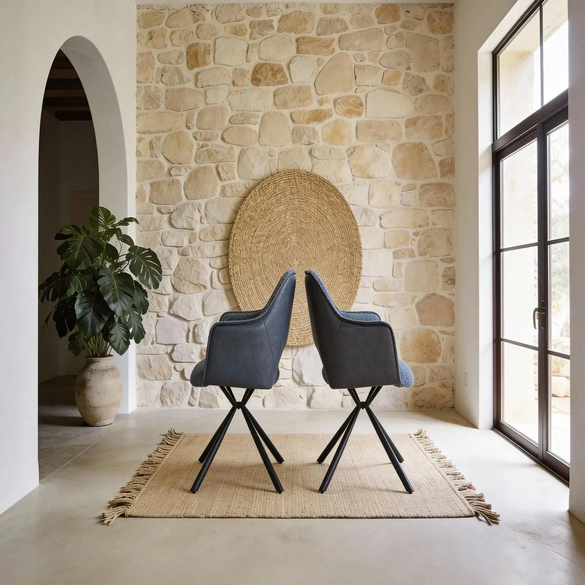 Voir la diapositive 3 : CASANOVA PARIS Olya - lot de 2 chaises pieds en métal noir