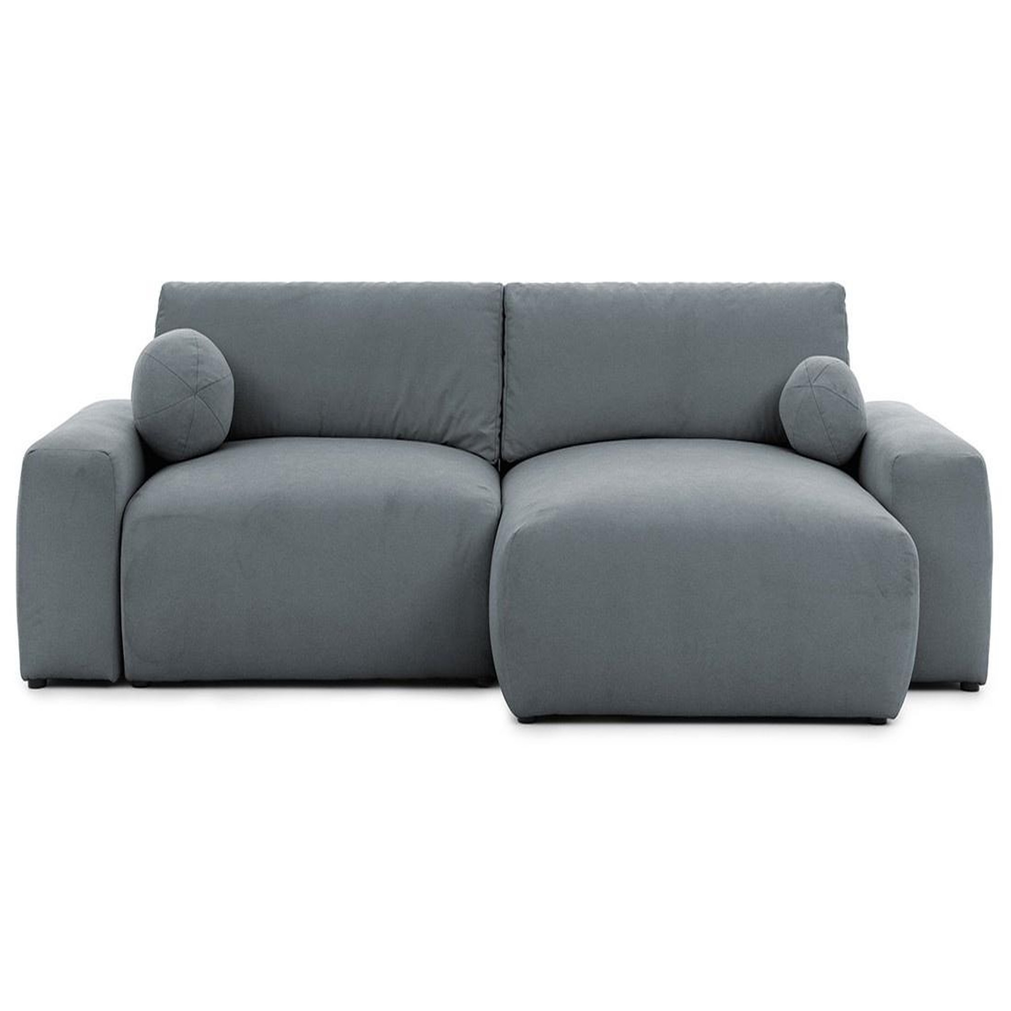 Voir la diapositive 1 : BEST MOBILIER Constance - canapé d'angle réversible 4 places convertible avec coffre en tissu