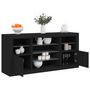 Voir la diapositive 1 : VIDAXL Buffet avec lumieres LED noir 142,5x37x67 cm