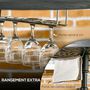Voir la diapositive 6 : OUTSUNNY Table basse table de parasol Ø 60 cm compatible parasol mât 3,8 cm HDPE aspect bois noir