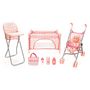 Voir la diapositive 1 : One Two Fun Mon kit d'accessoires pour bébé avec poupon 30 cm - rose
