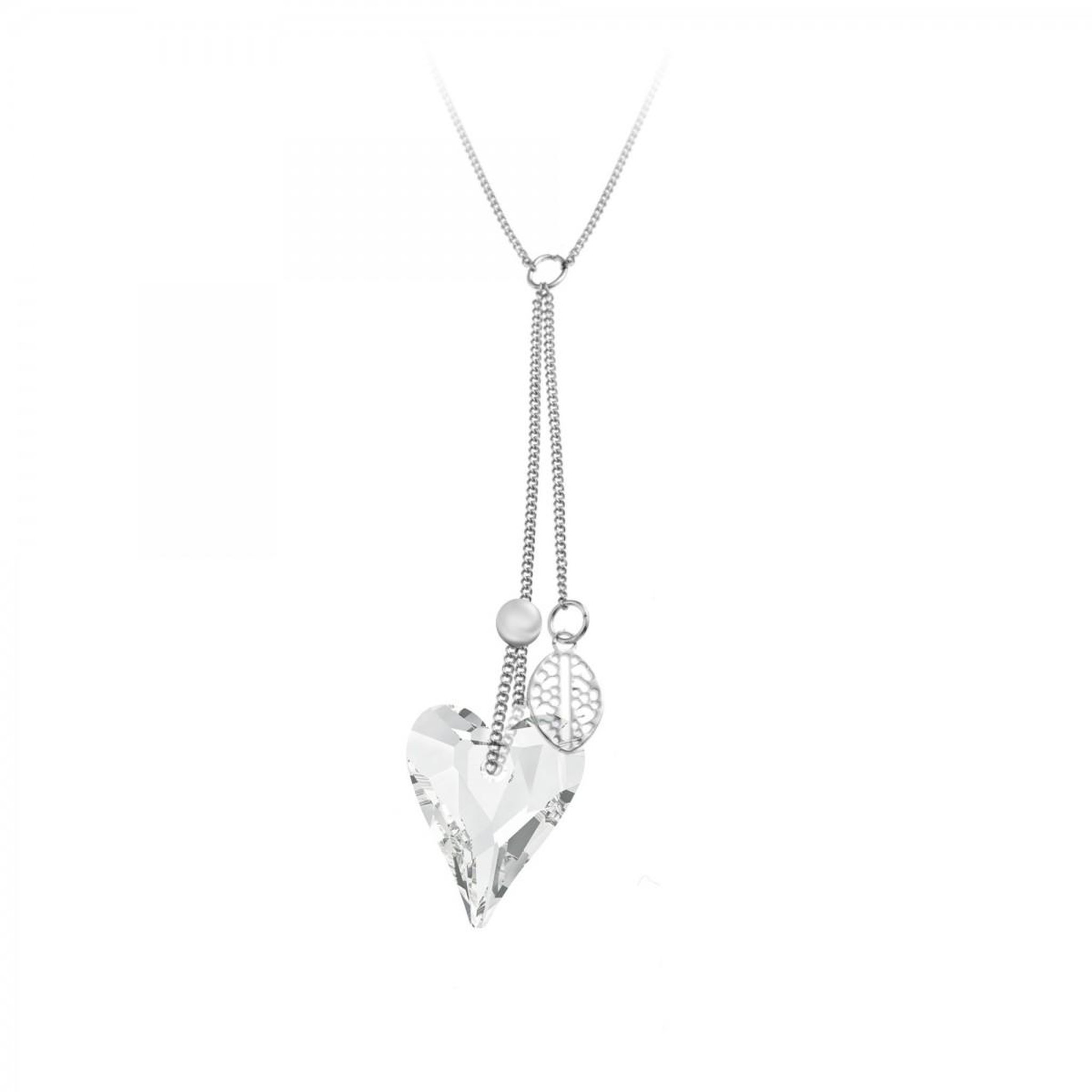 SC CRYSTAL Collier coeur SC Crystal orné de Cristaux scintillants