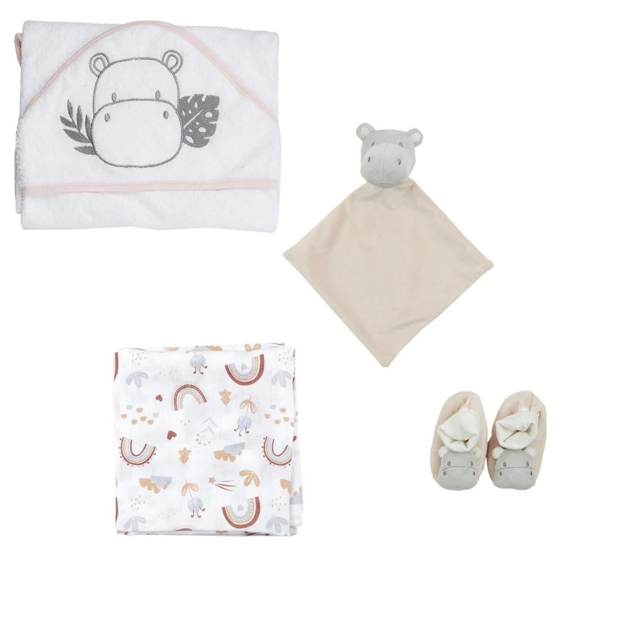 Voir la diapositive 1 : Tom & Zoé Coffret naissance 4 pièces  hippo  0-3 mois naturel