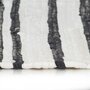 VIDAXL Tapis Chindi tisse a la main Coton 80x160cm Anthracite et blanc