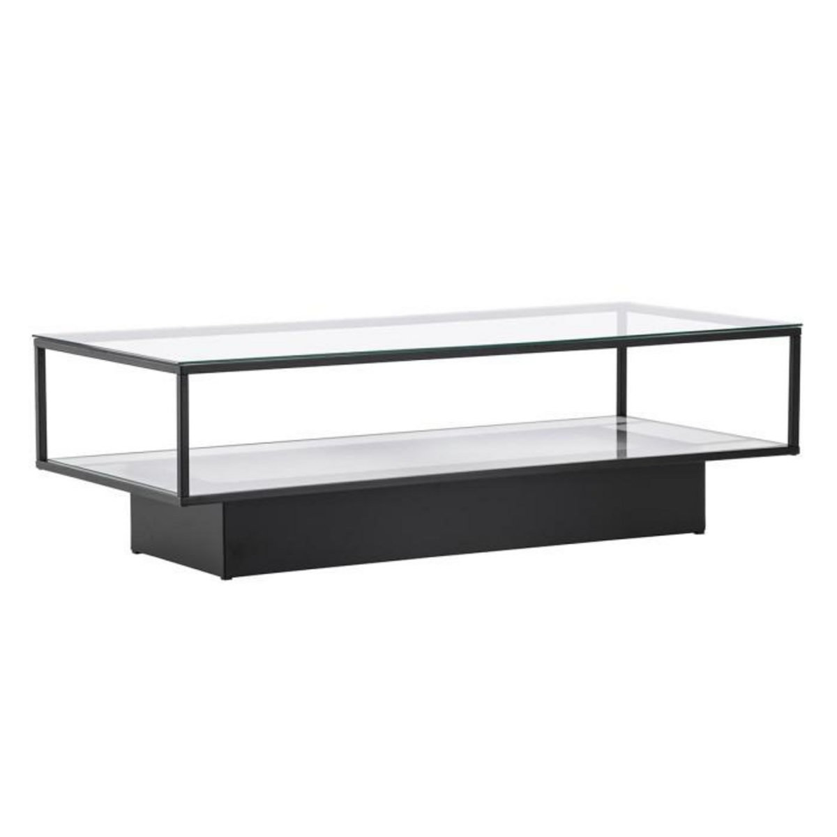 Paris Prix Table Basse Design en Verre  Maglehem  130cm Noir