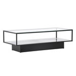 Paris Prix Table Basse Design en Verre  Maglehem  130cm Noir