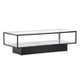 Voir la diapositive 1 : Paris Prix Table Basse Design en Verre  Maglehem  130cm Noir