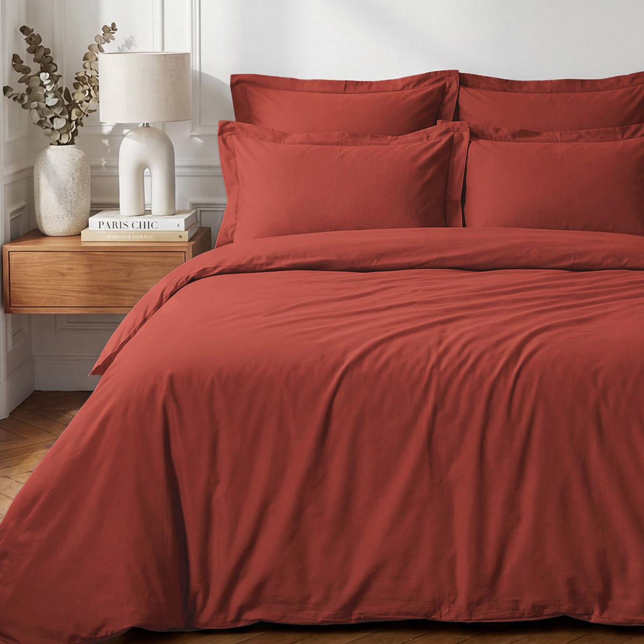 Voir la diapositive 2 : Sensei Maison Housse de couette en percale coton SOFT PERCALE
