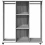 Voir la diapositive 4 : VIDAXL Garde-robe avec roues sonoma gris 102x38x110 cm bois ingenierie