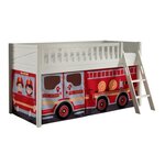 Paris Prix Lit Enfant Tente  Scott Fire Trucker  90x200cm Blanc