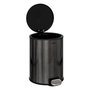 Voir la diapositive 2 : FIVE Poubelle en Métal  Delta  6L Inox Noir