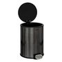 Voir la diapositive 2 : FIVE Poubelle en Métal  Delta  6L Inox Noir