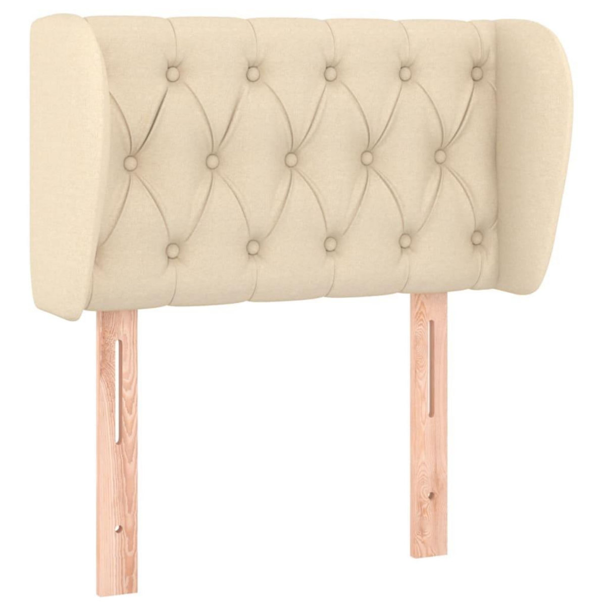 VIDAXL Tete de lit avec oreilles Creme 83x23x78/88 cm Tissu