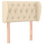 Voir la diapositive 2 : VIDAXL Tete de lit avec oreilles Creme 83x23x78/88 cm Tissu