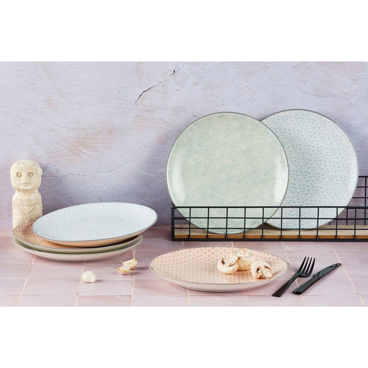 BJORN Assiette PATTERN Ø26cm - 6 pièces - Pastel