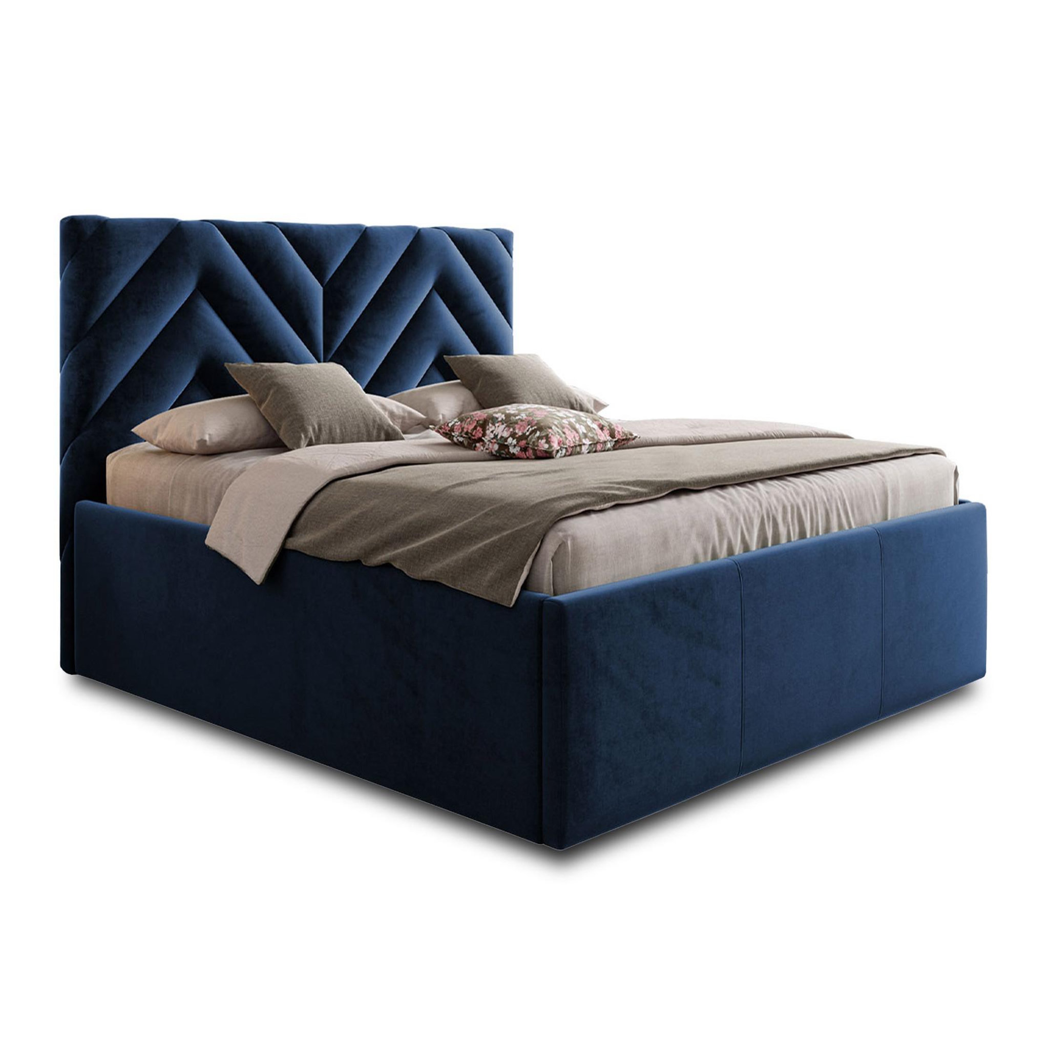 Voir la diapositive 3 : BEST MOBILIER Santiago - lit coffre - 180x200 - sommier inclus - en velours