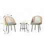 Voir la diapositive 3 : CONCEPT USINE Ensemble de jardin 2 fauteuils et table basse effet rotin naturel IPANEMA