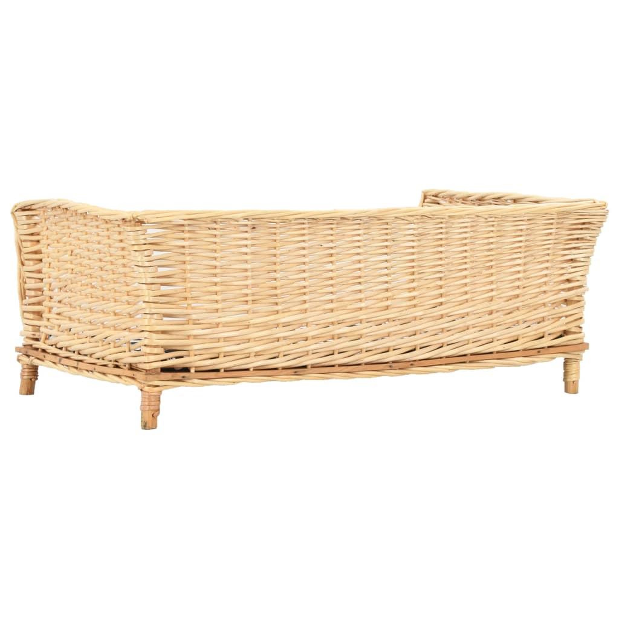 Voir la diapositive 3 : VIDAXL Panier pour chiens avec coussin 90x54x35 cm Saule naturel