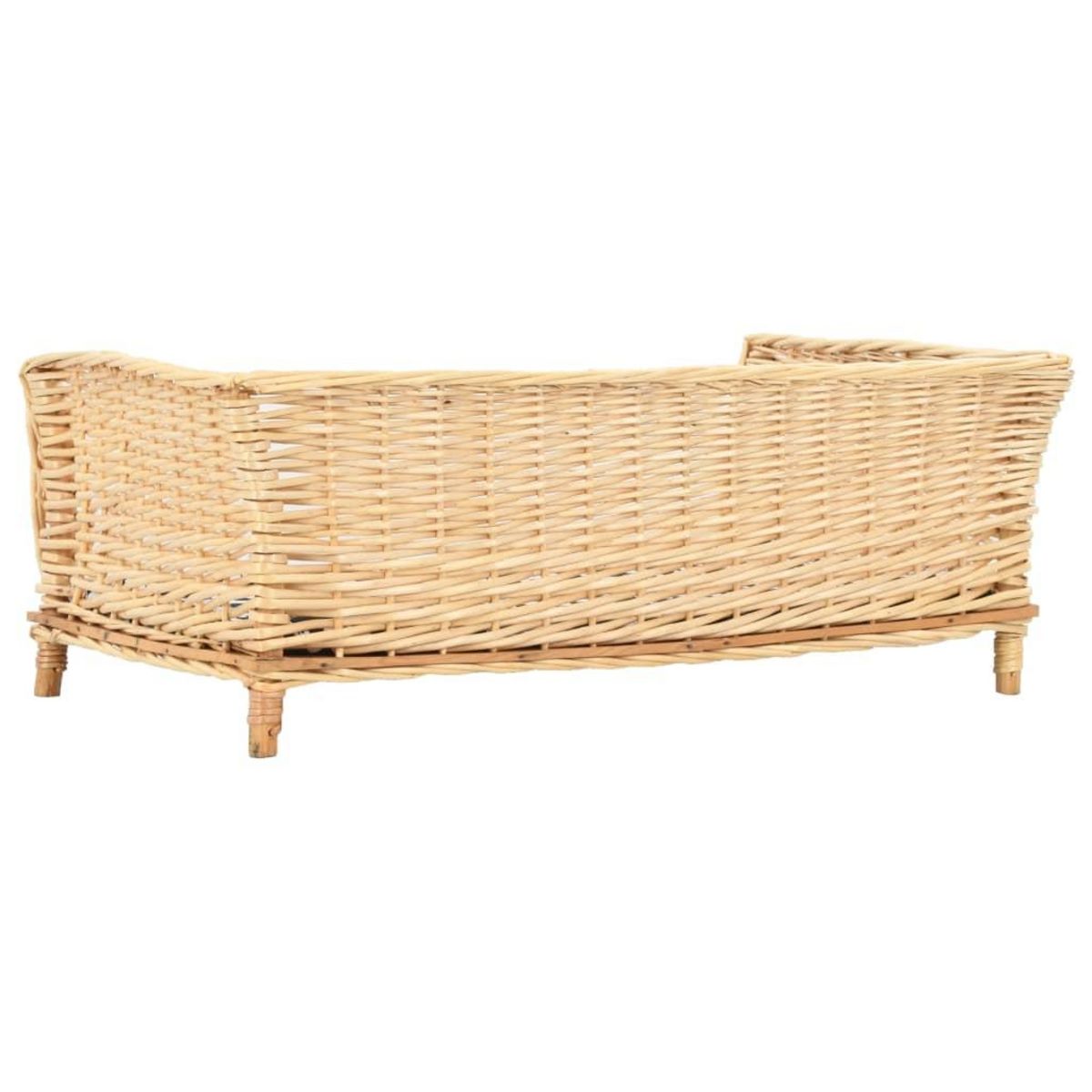 VIDAXL Panier pour chiens avec coussin 90x54x35 cm Saule naturel