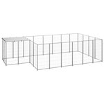 VIDAXL Chenil Argente 8,47 m^2 Acier